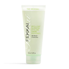 Fekkai Original Brilliant Glossing Styling Creme bottle boosts shine and defines curls.