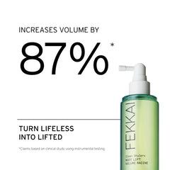 Fekkai Root Lift Volume Spray nozzle delivers a controlled mist for precise root lift and heat protection.