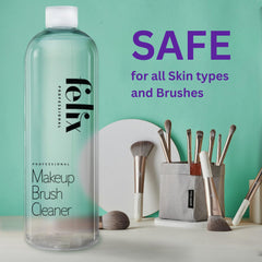 Felix Professional hypoallergenic formula image emphasizes safe use with natural and synthetic brushes.