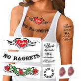 Female White Trash Tattoos pack shows six bold designs for Halloween