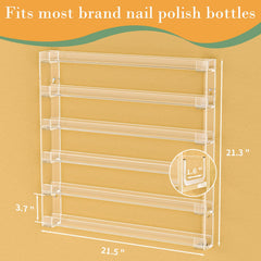 FEMELI nail polish wall rack side-brackets installation demonstrates quick, sturdy mounting.