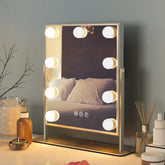 FENCHILIN vanity mirror with lights front view showcases even lighting for makeup application.