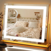 FENNIO vanity mirror with lights, 22x18 inch surface for precise makeup application