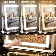 FENNIO vanity mirror lights brightness control enables custom glow for detailed tasks.
