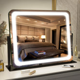 FENNIO vanity mirror lights front view shows large 22x17 inch frame for full-face makeup