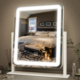 FENNIO vanity mirror with lights front view showing adjustable brightness for makeup precision