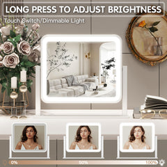 FENNIO vanity mirror lights smart-touch control panel for quick lighting changes.