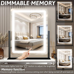 FENNIO vanity mirror smart touch controls offer quick color and brightness changes.