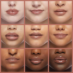 Fenty Beauty Gloss Bomb high shine close-up—mirror-like gloss on lips.