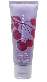 Fenty Skin Cherry Dub Scrub jar closeup highlighting exfoliation for brighter, smoother skin