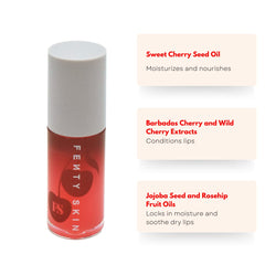 Fenty Skin Treatz packaging emphasizes cruelty-free, plant-based lip care.