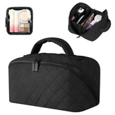 Festivalment makeup bag wide-open shows full access for organized cosmetics on the go.