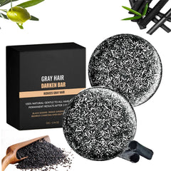 Barra negra F FENG PEI para cabello gris con oscurecimiento gradual.