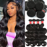 FHGD Body Wave Bundles closeup reveals natural texture for easy daily styling.