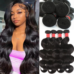FHGD Body Wave Bundles closeup reveals natural texture for easy daily styling.