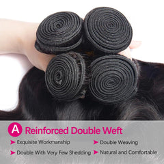 FHGD Body Wave Bundles four-bundle pack full-head view highlights fullness.