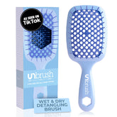FHI Heat UNbrush bristles close-up showing dual-length design for gentle detangling.