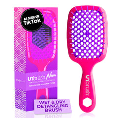 FHI Heat UNbrush close-up bristles with DuoFlex anti-static tech for gentle detangling.