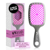 FHI Heat Unbrush lavanda gris, detalle de cerdas suaves que evitan tirones