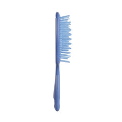 FHI Heat UNbrush duo-flex bristles closeup shows anti-static detangling for knot-prone hair.