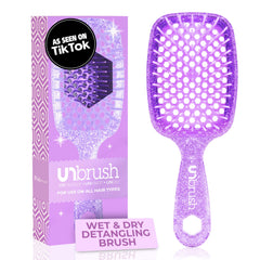FHI Heat UNbrush close-up shows DuoFlex bristles for gentle detangling