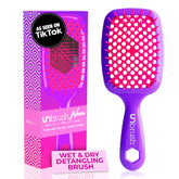 FHI Heat UNbrush with DuoFlex bristles delivers gentle, pain-free detangling for all hair types.