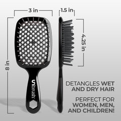 FHI Heat UNbrush DuoFlex bristles minimize breakage while releasing tangles
