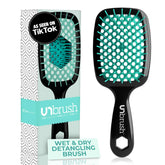 FHI Heat UNbrush Lagoon brush front view for lightweight detangling