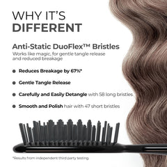 FHI Heat UNbrush lightweight handle enhances comfort during detangling sessions