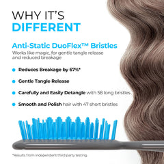 FHI Heat UNbrush lightweight handle improving comfortable styling during detangling.