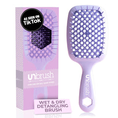 FHI Heat UNbrush lilac front view detangles wet or dry hair easily