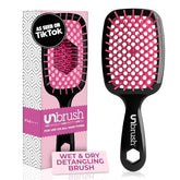 FHI Heat UNbrush pink detangler front view for pain-free detangling
