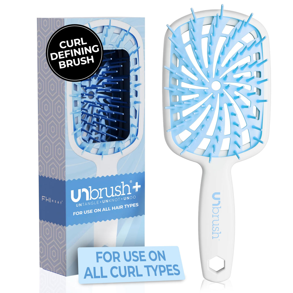 FHI Heat UNbrush Plus close-up of 84 UltraFlex bristles detangling fragile hair gently
