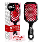 FHI Heat UNbrush Red front view showing compact detangling design for all ages