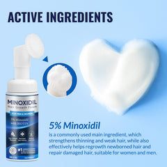 Figtorus 5% Minoxidil Foam application showing foam texture for easy use