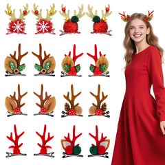 fiintrwa christmas hair clip with reindeer antlers for playful party looks.