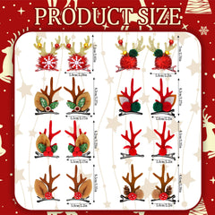fiintrwa reindeer-antlers-headband hair clip adds festive charm for holiday photos.