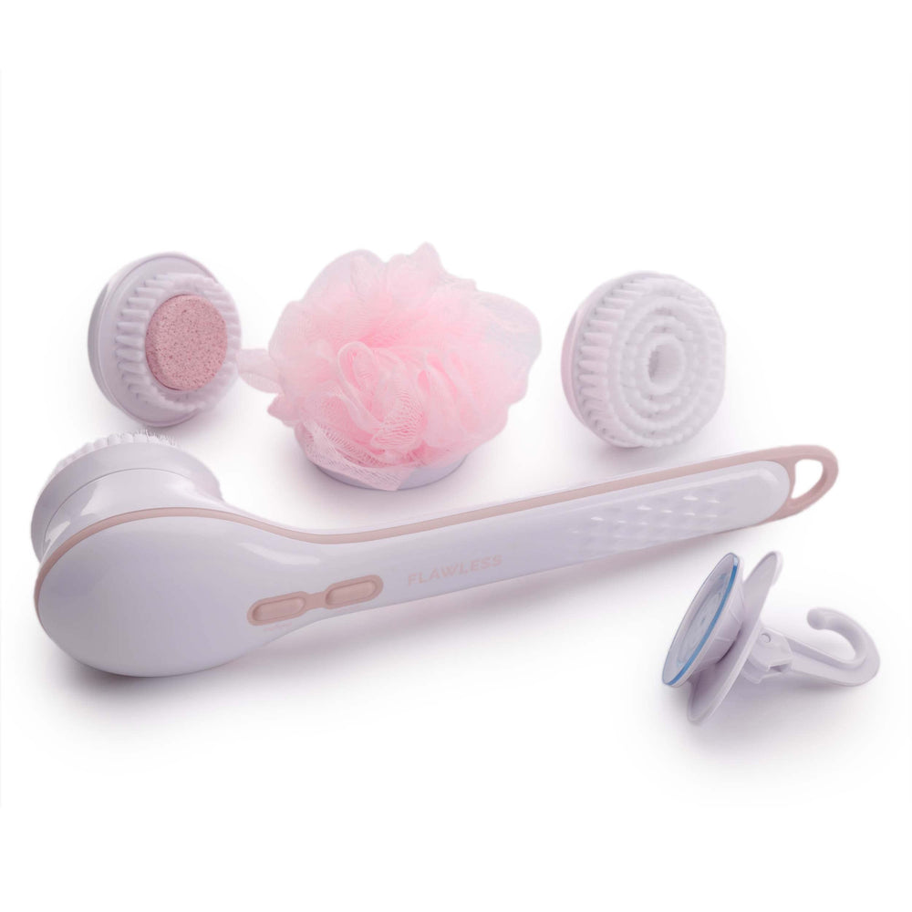 Finishing Touch Flawless Cleanse Spa soft loofa cleanser for gentle body washing at home.