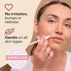 Finishing Touch Flawless Stray Hair Remover used on chin for precision.