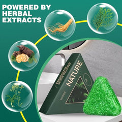 Finturo Seven Green Shampoo Bar scalp-soothing use demonstrates calming routine