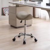 FIRAVOE saddle stool height adjustment enables personalized comfort during long sessions