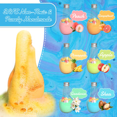 FireKOTO rainbow bubbles create visual excitement and sensory play in tub.