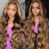 Fironiix 30 inch honey blonde lace front wig closeup with natural hairline for everyday wear