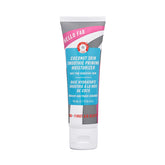 First Aid Beauty Hello FAB Coconut Skin Smoothie bottle pour highlights lightweight hydration and priming benefits.
