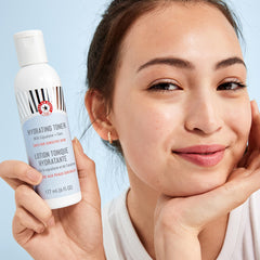 First Aid Beauty hydrating toner ingredients spoon featuring oats and hyaluronic acid for plump skin