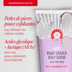 Pumice beads visible in KP Bump Eraser for gentle physical exfoliation