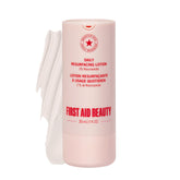 First Aid Beauty lactic acid lotion bottle, travel-friendly resurfacing for uneven texture