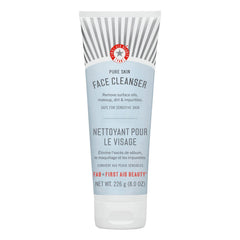 First Aid Beauty Pure Skin Face Cleanser bottle front, fragrance-free option for sensitive skin.