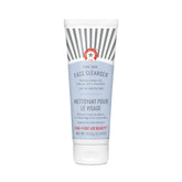 First Aid Beauty Pure Skin Face Cleanser bottle ideal for gentle makeup removal.