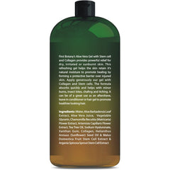 First Botany Aloe Vera Gel applied to the face for soothing moisture and smooth skin.